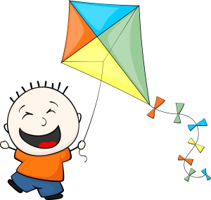 child with kite
