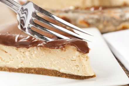 Gourmet Peanut Butter Pie on a background